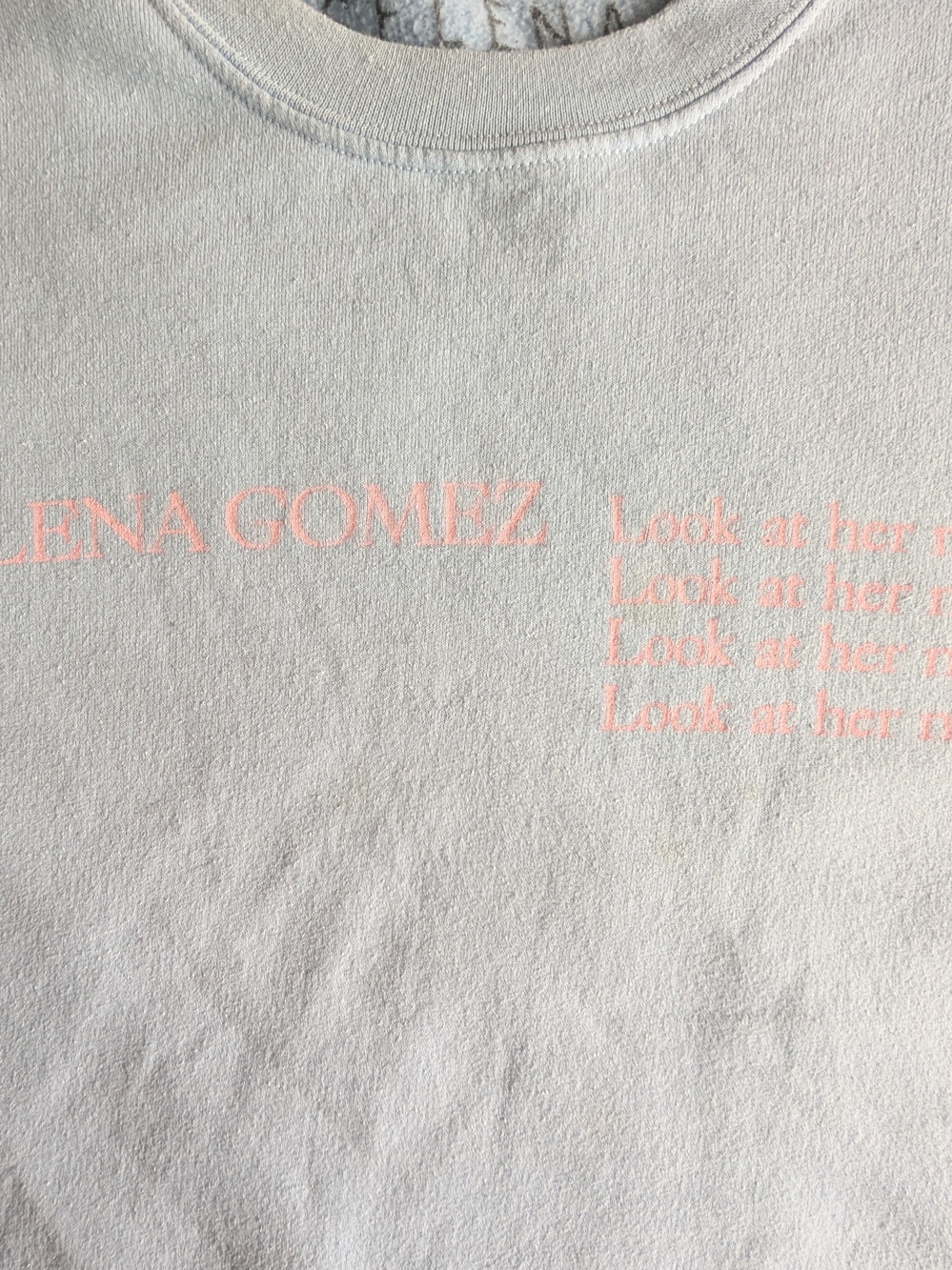Selena Gomez Light Blue Look At Her Now Crewneck Sweatshirt - Official - Picture 2 of 7